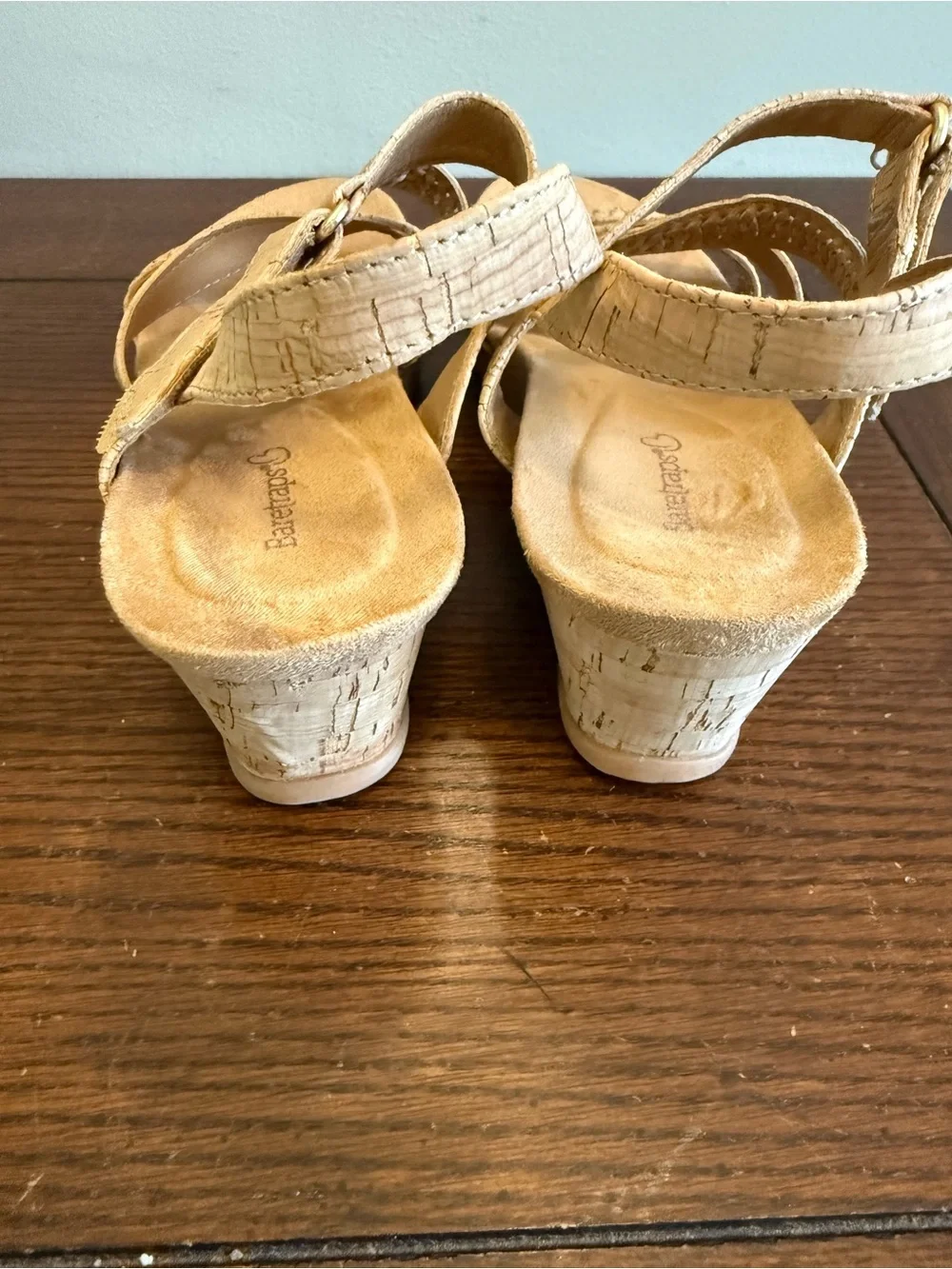 BareTraps Facie NaturalTan‎ Braided Strap Wedge Sandals 7.5